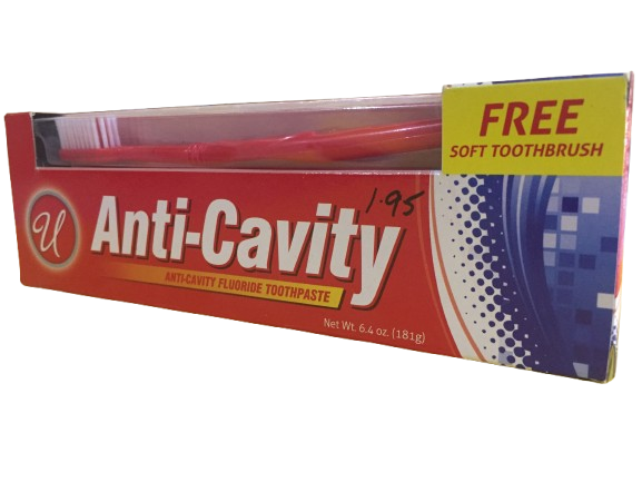 toothpaste and free toothbrush