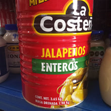 Load image into Gallery viewer, La costeña jalapeños enteros 3.65kg
