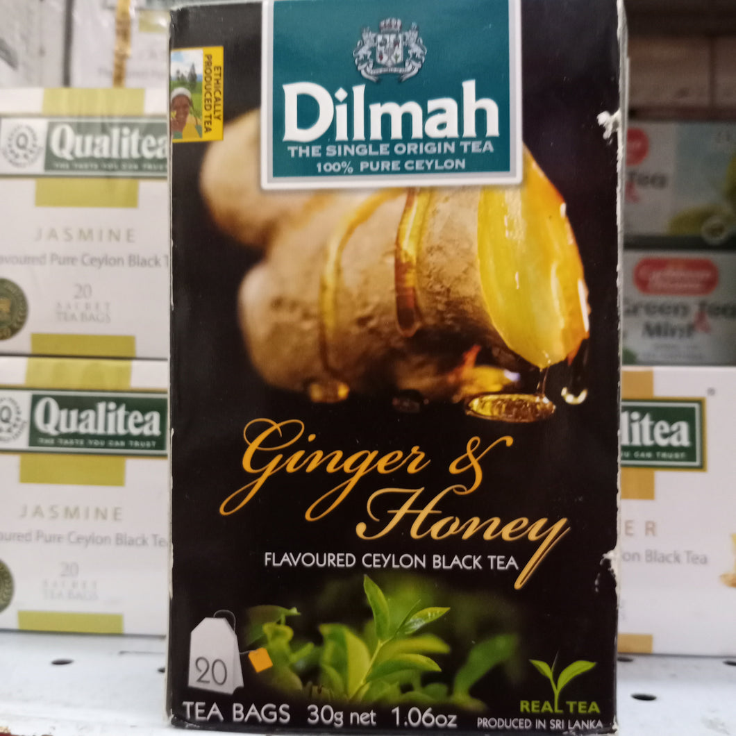 Dilmah ginger and honey 20 tea bags