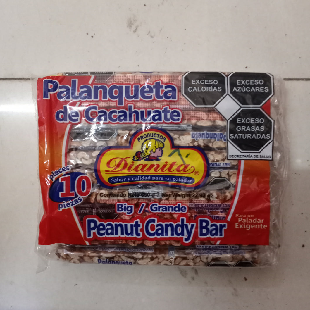 Dianita peanut candy bar 10 piezas