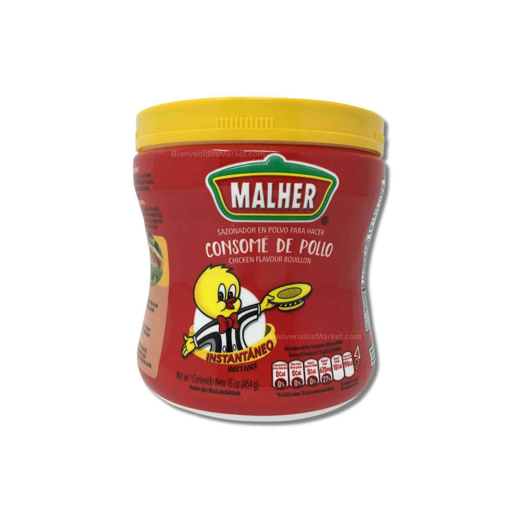 Malher consome de pollo 454g